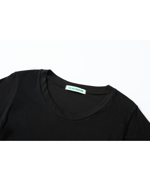 SALAD BAGUNI(サラダバグニ)の「Soft u-neck signature tee - black(Tシャツ/カットソー・レディース・その他・FREE)」の3枚目の写真