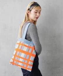 BIRTHDAY BAR | ニットパターンワイドチェックバッグ(トートバッグ)