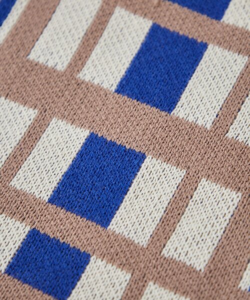 BIRTHDAY BAR（バースデイバー）の「ニットパターンワイドチェックバッグ（トートバッグ・レディース・グリーン/ブルー/グレー/アイボリー・0）」の11枚目の写真