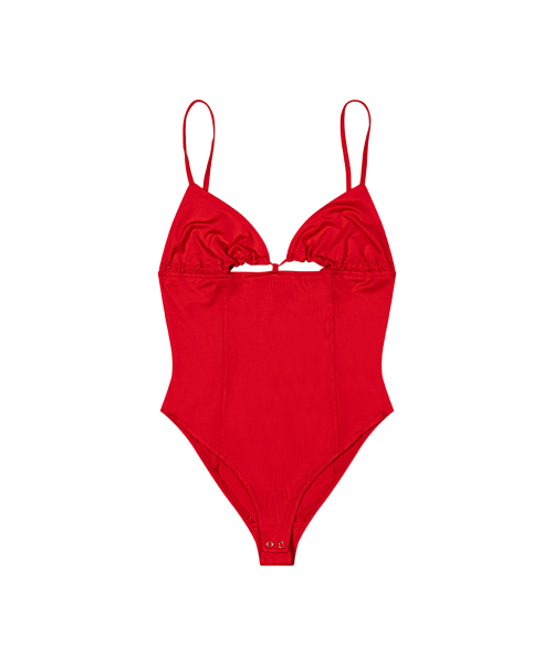 THEPORTA（ザ ポルタ）の「3WAY CUT OUT SHIRRING BODYSUIT, RED（つなぎ/オールインワン・レディース・その他・ONE SIZE）」の2枚目の写真