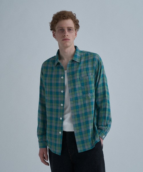 THE BOLDMAN(�U �{�[���h�}��)��Madras Check Shirts / �}�h���X�`�F�b�N�V���c(�V���c/�u���E�X)