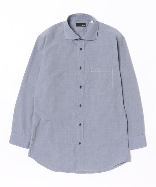 TAKA-Q(タカキュー)の「ワイシャツ メンズ ノンアイロン 綿混 カッタウェイ 長袖 ビジネス ドレス NEWスタンダードフィット(ビジネスシャツ・メンズ・ネイビー・首回り45cm-裄丈86cm/首回り43cm-裄丈86cm/首回り43cm-裄丈82cm/首回り41cm-裄丈86cm/首回り41cm-裄丈82cm/首回り39cm-裄丈84cm/首回り39cm-裄丈80cm/首回り37cm-裄丈80cm)」の2枚目の写真