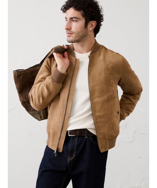 BANANA REPUBLIC FACTORY STORE ヴィーガン スエード ボンバー
