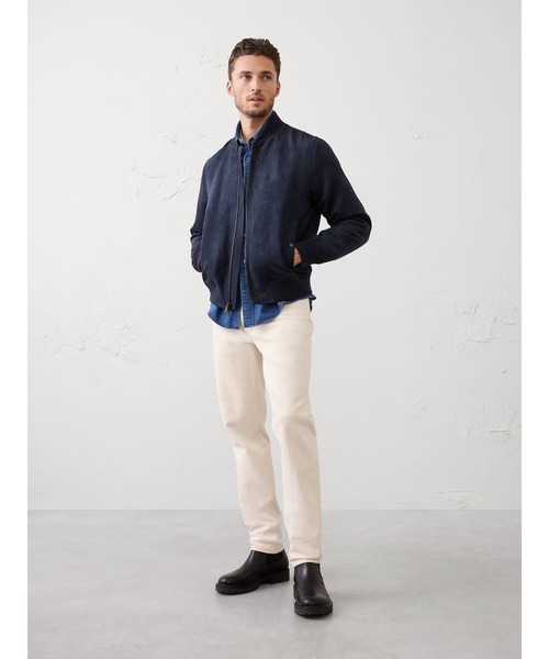 BANANA REPUBLIC FACTORY STORE(バナナリパブリック ファクトリーストア)の「BANANA REPUBLIC FACTORY STORE ヴィーガン スエード ボンバー(ブルゾン・メンズ・ベージュ/ネイビー・S/M/L/XL)」の8枚目の写真