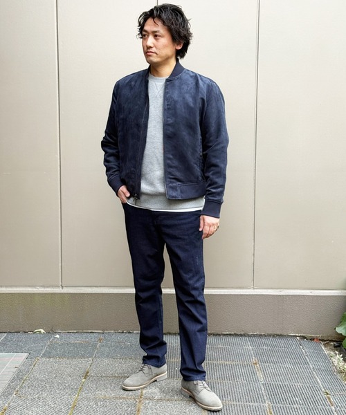 BANANA REPUBLIC FACTORY STORE(バナナリパブリック ファクトリーストア)の「BANANA REPUBLIC FACTORY STORE ヴィーガン スエード ボンバー(ブルゾン・メンズ・ベージュ/ネイビー・S/M/L/XL)」の12枚目の写真