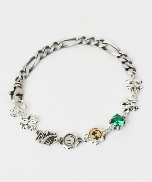 Clover smile cubic bracelet (925 silver)（ブレスレット 