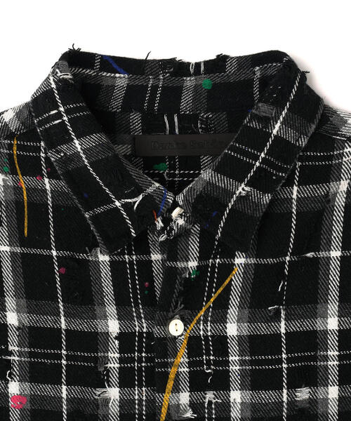 DANKE SCHON（ダンケシェーン）の「DankeSchon/ダンケシェーン/DAMAGE PAINT CHECK L/S SHIRTS（シャツ/ブラウス・メンズ・ブラック/ベージュ・M/L）」の13枚目の写真