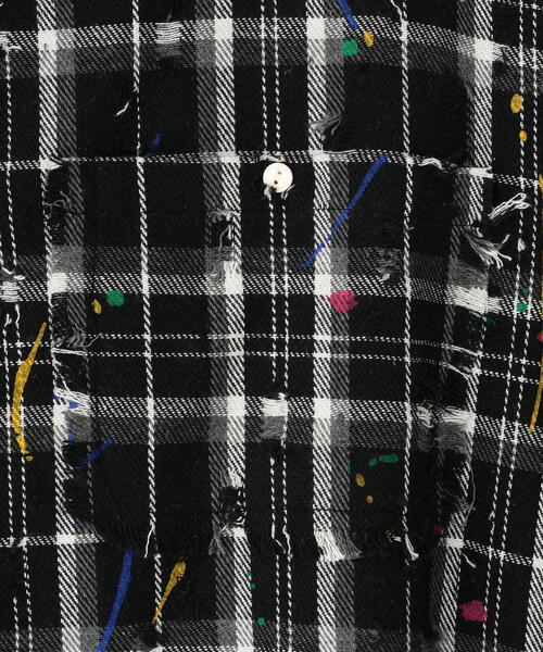 DANKE SCHON（ダンケシェーン）の「DankeSchon/ダンケシェーン/DAMAGE PAINT CHECK L/S SHIRTS（シャツ/ブラウス・メンズ・ブラック/ベージュ・M/L）」の16枚目の写真