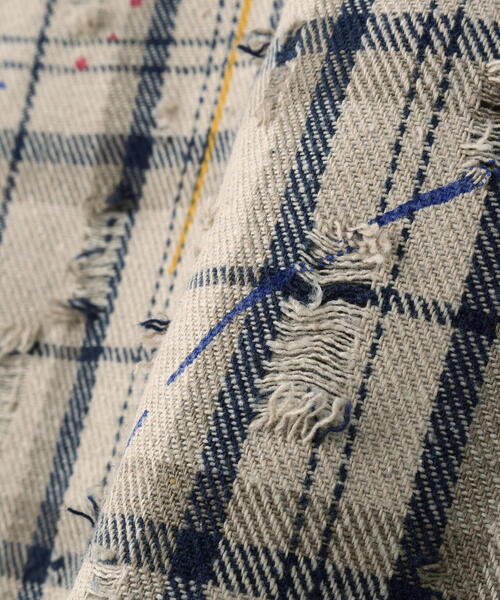 DANKE SCHON（ダンケシェーン）の「DankeSchon/ダンケシェーン/DAMAGE PAINT CHECK L/S SHIRTS（シャツ/ブラウス・メンズ・ブラック/ベージュ・M/L）」の19枚目の写真