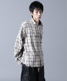 DANKE SCHON | DankeSchon/ダンケシェーン/DAMAGE PAINT CHECK L/S SHIRTS(シャツ/ブラウス)