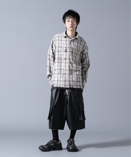 DANKE SCHON（ダンケシェーン）の「DankeSchon/ダンケシェーン/DAMAGE PAINT CHECK L/S SHIRTS（シャツ/ブラウス・メンズ・ブラック/ベージュ・M/L）」の10枚目の写真