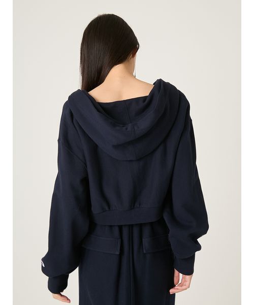 FRAY I.D（フレイアイディー）の「【FRAY I.D｜Champion】リバースウィーブショートフーディ（スウェット・レディース・オフホワイト/ピンク/ネイビー・F）」の16枚目の写真