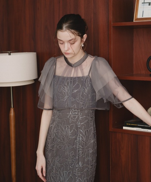 Dorry Doll（ドリードール）の「フラワーレースセットドレス（ドレス・レディース・グレイッシュベージュ/チャコール/グリーン・MEDIUM/SMALL/LARGE）」の15枚目の写真