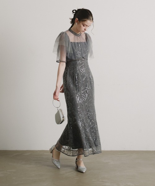 Dorry Doll（ドリードール）の「フラワーレースセットドレス（ドレス・レディース・グレイッシュベージュ/チャコール/グリーン・MEDIUM/SMALL/LARGE）」の18枚目の写真