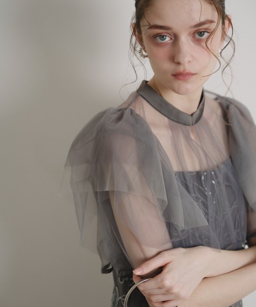 Dorry Doll（ドリードール）の「フラワーレースセットドレス（ドレス・レディース・グレイッシュベージュ/チャコール/グリーン・MEDIUM/SMALL/LARGE）」の20枚目の写真