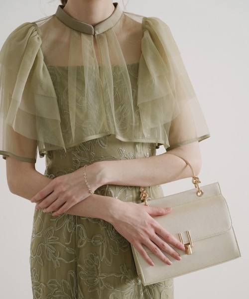 Dorry Doll（ドリードール）の「フラワーレースセットドレス（ドレス・レディース・グレイッシュベージュ/チャコール/グリーン・MEDIUM/SMALL/LARGE）」の7枚目の写真