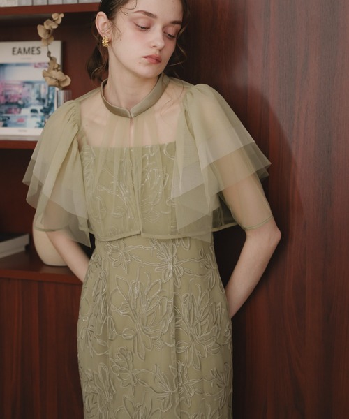 Dorry Doll（ドリードール）の「フラワーレースセットドレス（ドレス・レディース・グレイッシュベージュ/チャコール/グリーン・MEDIUM/SMALL/LARGE）」の13枚目の写真