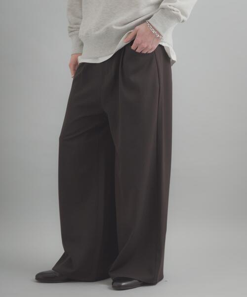 SENSE OF PLACE by URBAN RESEARCH（センスオブプレイスバイアーバンリサーチ）の「ラウンドポケットワンタックワイドスラックス（その他パンツ・メンズ・ブラウン/ネイビー・LARGE/MEDIUM）」の5枚目の写真