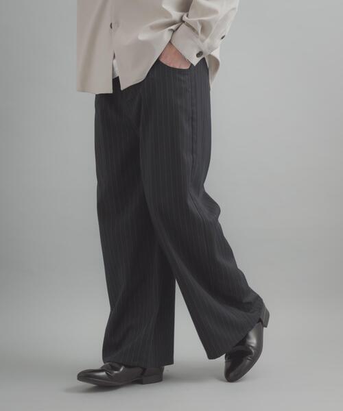 SENSE OF PLACE by URBAN RESEARCH（センスオブプレイスバイアーバンリサーチ）の「ラウンドポケットワンタックワイドスラックス（その他パンツ・メンズ・ブラウン/ネイビー・LARGE/MEDIUM）」の18枚目の写真