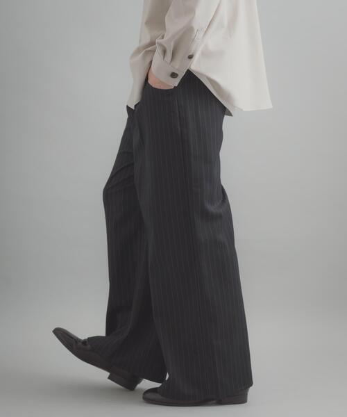 SENSE OF PLACE by URBAN RESEARCH（センスオブプレイスバイアーバンリサーチ）の「ラウンドポケットワンタックワイドスラックス（その他パンツ・メンズ・ブラウン/ネイビー・LARGE/MEDIUM）」の19枚目の写真