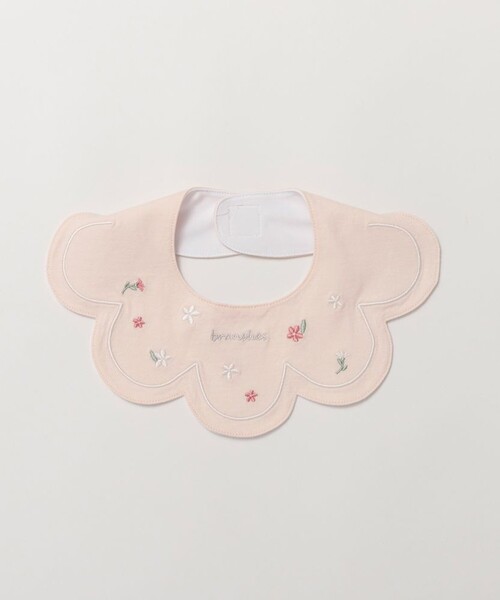 BRANSHES（ブランシェス）の「スカラップスタイ（スタイ/よだれかけ・キッズ・アイボリー/ピンク・FREE）」の2枚目の写真