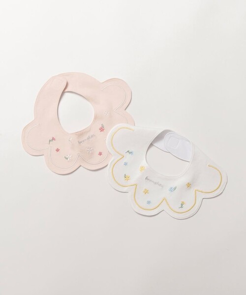 BRANSHES（ブランシェス）の「スカラップスタイ（スタイ/よだれかけ・キッズ・アイボリー/ピンク・FREE）」の7枚目の写真