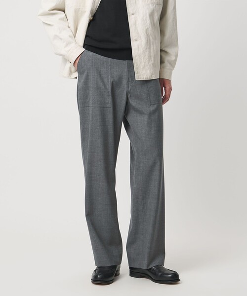 UNITED ARROWS(ユナイテッドアローズ)の「ウールトロピカル ファティーグ パンツ(その他パンツ・メンズ・グレー系/ネイビー・L/S/XL/M)」の4枚目の写真