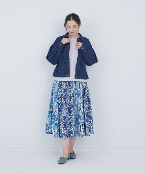 ADIEU TRISTESSE(アデュートリステス)の「ライトオンスデニムジャケット(デニムジャケット・レディース・ライトインディゴブルー/インディゴブルー・38)」の6枚目の写真