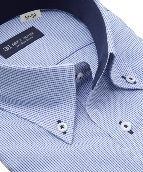 TOKYO SHIRTS(トウキョウシャツ)の「【吸水速乾】 形態安定ノンアイロン ボタンダウン 長袖ビジネスワイシャツ(大きいサイズ・長いサイズ)(ビジネスシャツ・メンズ・ブルー・首回り39cm-裄丈88cm/首回り41cm-裄丈90cm/首回り42cm-裄丈90cm/首回り45cm-裄丈82cm/首回り45cm-裄丈86cm/首回り45cm-裄丈90cm/首回り47cm-裄丈86cm/首回り47cm-裄丈90cm/首回り43cm-裄丈90cm)」の5枚目の写真