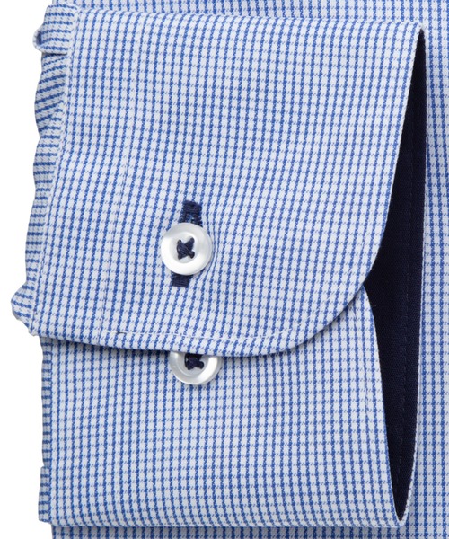 TOKYO SHIRTS(トウキョウシャツ)の「【吸水速乾】 形態安定ノンアイロン ボタンダウン 長袖ビジネスワイシャツ(大きいサイズ・長いサイズ)(ビジネスシャツ・メンズ・ブルー・首回り39cm-裄丈88cm/首回り41cm-裄丈90cm/首回り42cm-裄丈90cm/首回り45cm-裄丈82cm/首回り45cm-裄丈86cm/首回り45cm-裄丈90cm/首回り47cm-裄丈86cm/首回り47cm-裄丈90cm/首回り43cm-裄丈90cm)」の2枚目の写真