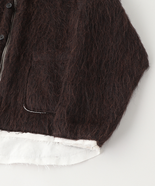 CAMIEL FORTGENS(カミエル フォートへンス)の「CAMIEL FORTGENS / カミエル・フォートヘンス CARDI-V JKT hairy wool(その他アウター・メンズ・チョコ・MEDIUM)」の3枚目の写真