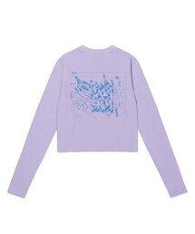 W BLUEPRINT TAG CROP LONGSLEEVE - VIOLET