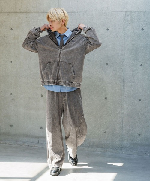 PBLIM（ページボーイリム）の「《UNISEX/まるでデニム見え！/紫外線カット/ストレッチ》マルデニZIPフーディ（パーカー・レディース・ブルー/ブラック・FREE）」の21枚目の写真