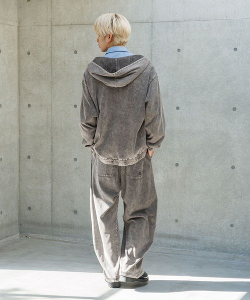 PBLIM（ページボーイリム）の「《UNISEX/まるでデニム見え！/紫外線カット/ストレッチ》マルデニZIPフーディ（パーカー・レディース・ブルー/ブラック・FREE）」の22枚目の写真