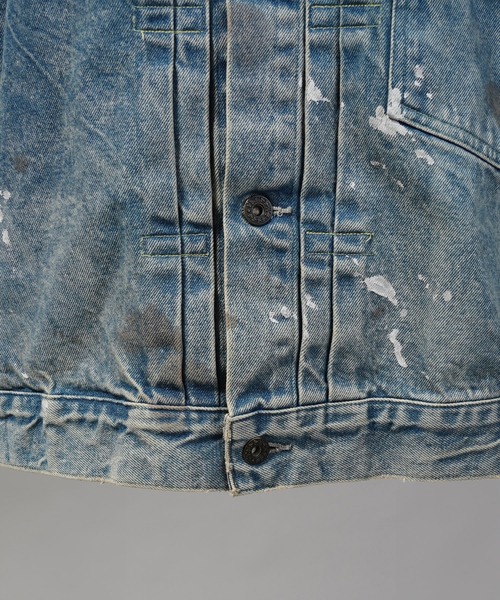 MAISON SPECIAL（メゾンスペシャル）の「《UNISEX》【Vintage Style Denim Fabric】Prime-Over Trucker Denim Jacket/【ヴィンテージスタイルデニム】プライムオーバートラッカージャケット【MAISON SPECIAL/メゾンスペシャル】■セットアップ対応■（デニムジャケット・メンズ・ブラック/ホワイト/ブルー・2/1/0）」の9枚目の写真