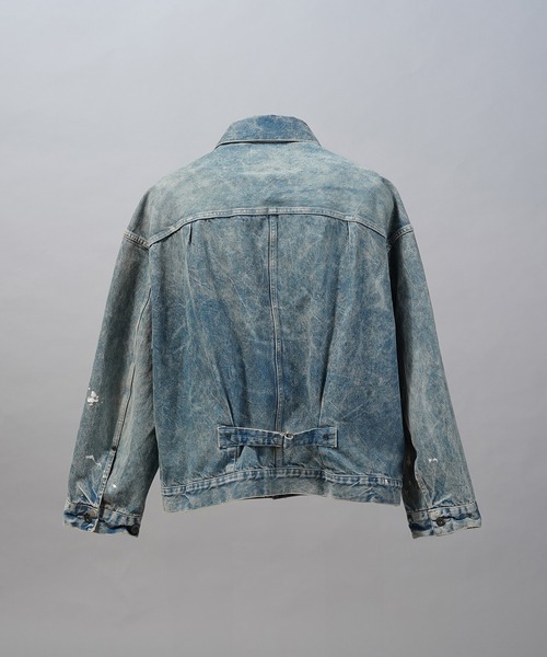 MAISON SPECIAL（メゾンスペシャル）の「《UNISEX》【Vintage Style Denim Fabric】Prime-Over Trucker Denim Jacket/【ヴィンテージスタイルデニム】プライムオーバートラッカージャケット【MAISON SPECIAL/メゾンスペシャル】■セットアップ対応■（デニムジャケット・メンズ・ブラック/ホワイト/ブルー・2/1/0）」の7枚目の写真