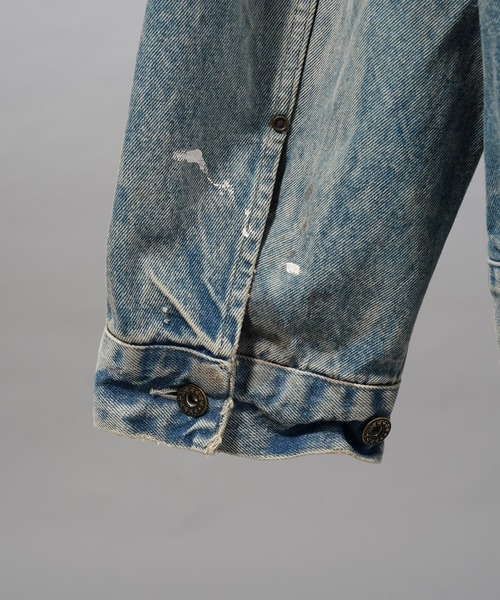 MAISON SPECIAL（メゾンスペシャル）の「《UNISEX》【Vintage Style Denim Fabric】Prime-Over Trucker Denim Jacket/【ヴィンテージスタイルデニム】プライムオーバートラッカージャケット【MAISON SPECIAL/メゾンスペシャル】■セットアップ対応■（デニムジャケット・メンズ・ブラック/ホワイト/ブルー・2/1/0）」の11枚目の写真