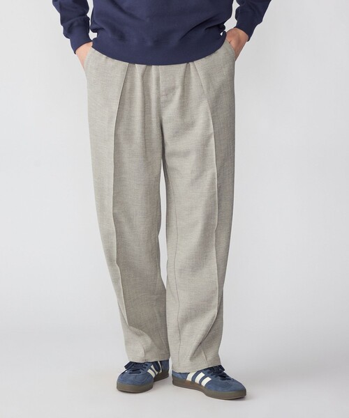 SHIPS（シップス）の「SHIPS: Comfy Line ワイド ピンタック イージーパンツ（その他パンツ・メンズ・チャコールグレー/ライトグレー/ブラウン/ネイビー・SMALL/MEDIUM/LARGE）」の8枚目の写真