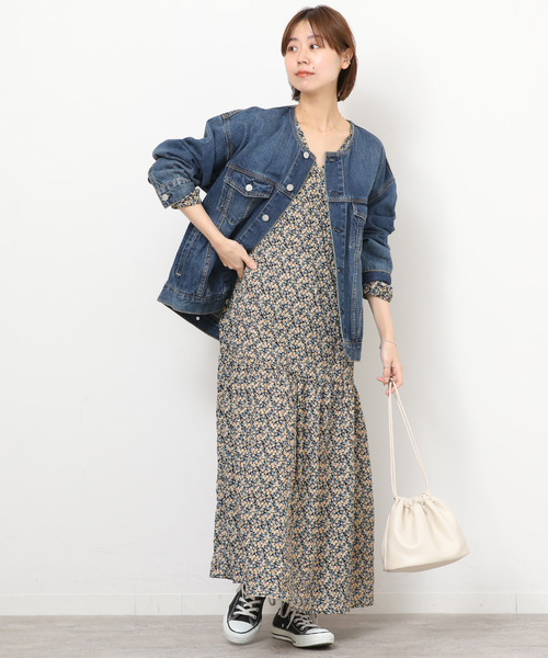 JOURNAL STANDARD relume（ジャーナルスタンダード　レリューム）の「《WEB限定》フラワークレープギャザーワンピース（ワンピース・レディース・イエロー/パープル・FREE）」の21枚目の写真