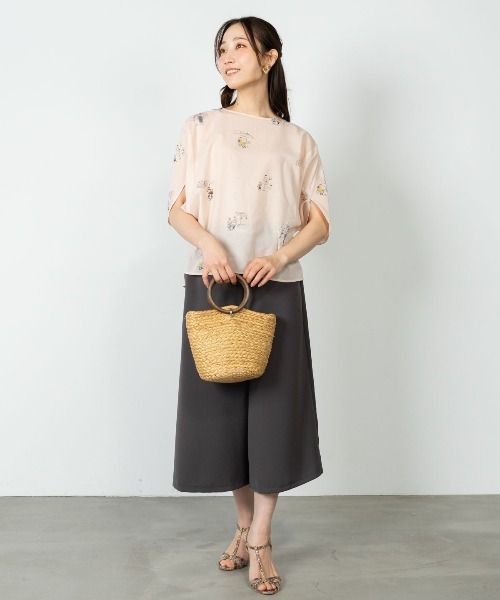 STUDIO PICONE(スタジオピッコーネ)の「ピコベルト七分丈ワイドパンツ(その他パンツ・レディース・グレー/ベージュ・M/LL/L)」の15枚目の写真