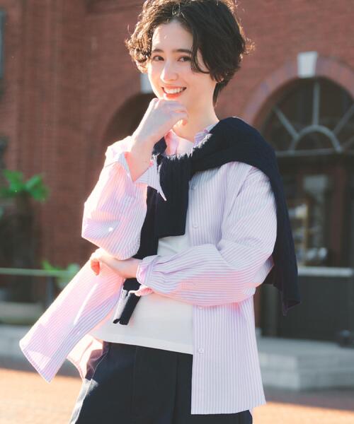 THE SHOP TK (ザ ショップ ティーケー )の「【POLO BCS 別注】ストライプOXシャツ(シャツ/ブラウス・レディース・ピンク系その他/イエロー系その他4/ブルー系2・99)」の14枚目の写真