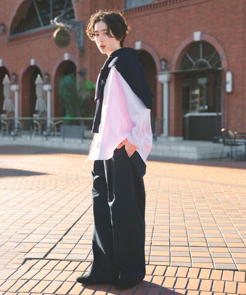 THE SHOP TK (ザ ショップ ティーケー )の「【POLO BCS 別注】ストライプOXシャツ(シャツ/ブラウス・レディース・ピンク系その他/イエロー系その他4/ブルー系2・99)」の16枚目の写真