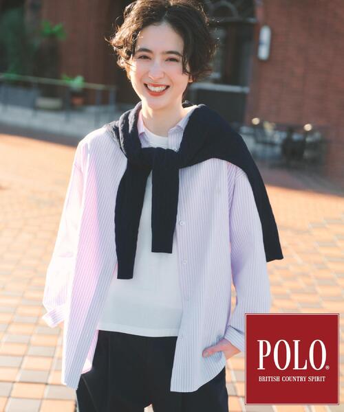 THE SHOP TK (ザ ショップ ティーケー )の「【POLO BCS 別注】ストライプOXシャツ(シャツ/ブラウス・レディース・ピンク系その他/イエロー系その他4/ブルー系2・99)」の3枚目の写真
