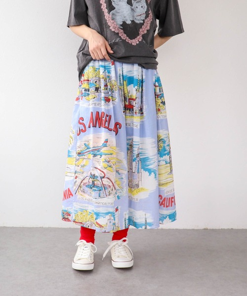 Three Four Time（ｽﾘｰﾌｫｰﾀｲﾑ）の「レトロヴィンテージ柄スカート（スカート・レディース・パープル・FREE）」の20枚目の写真