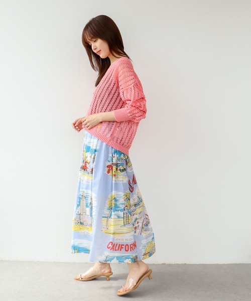 Three Four Time（ｽﾘｰﾌｫｰﾀｲﾑ）の「レトロヴィンテージ柄スカート（スカート・レディース・パープル・FREE）」の10枚目の写真