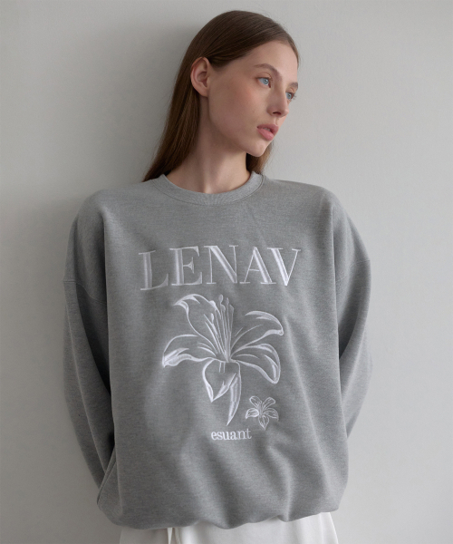 Les Sweat shirt (グレー)（スウェット）｜LENAV（ルナブ）の