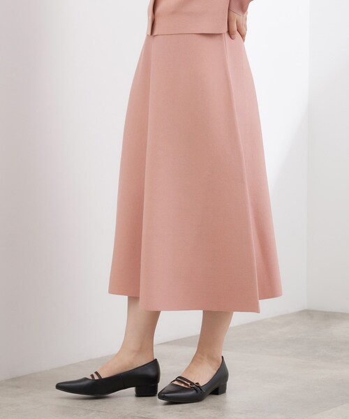 grove（グローブ）の「【SETUP対応】ニットフレアスカート（スカート・レディース・ネイビー/グレー/ベビーピンク・02/01/03/04/05）」の3枚目の写真