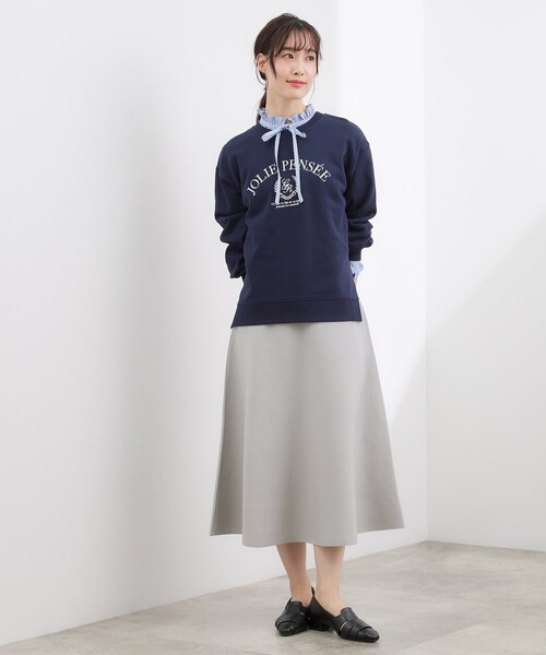 grove（グローブ）の「【SETUP対応】ニットフレアスカート（スカート・レディース・ネイビー/グレー/ベビーピンク・02/01/03/04/05）」の5枚目の写真