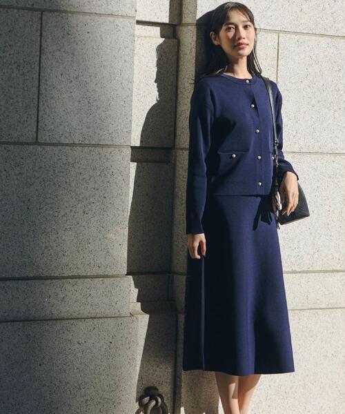 grove（グローブ）の「【SETUP対応】ニットフレアスカート（スカート・レディース・ネイビー/グレー/ベビーピンク・02/01/03/04/05）」の13枚目の写真