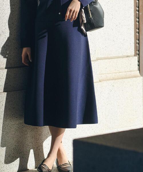 grove（グローブ）の「【SETUP対応】ニットフレアスカート（スカート・レディース・ネイビー/グレー/ベビーピンク・02/01/03/04/05）」の2枚目の写真